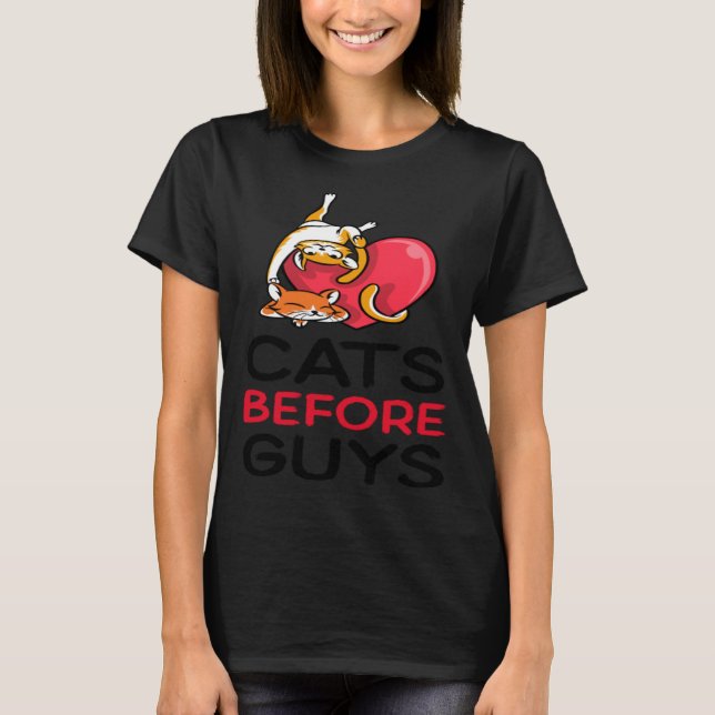 Valentinstagskatzen T-Shirt (Vorderseite)
