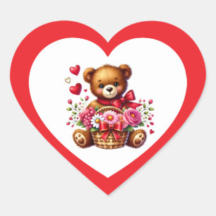 Valentinsticker Herz-Aufkleber