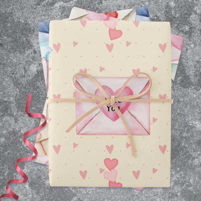 Valentinstüten und Herzen Geschenkpapier Set (Von Creator hochgeladen)