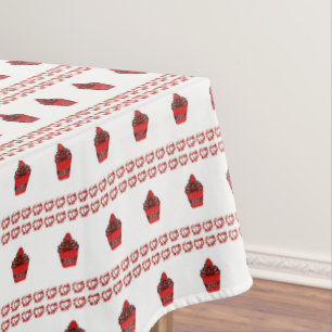 Valentintablette Cupcake Tischdecke