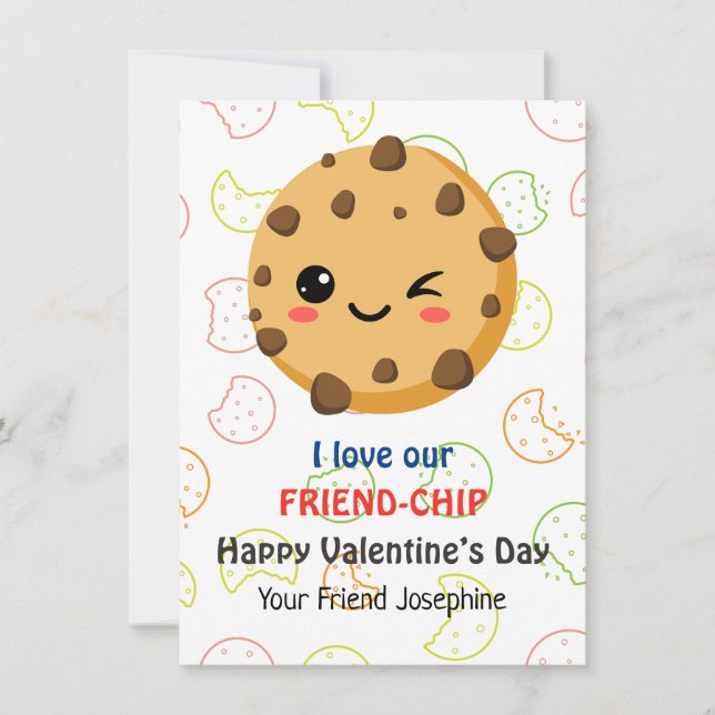 Valentintagskarte im Klassenzimmer (Vorderseite)