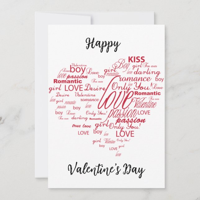 Valentintagskarten Feiertagskarte (Vorderseite)