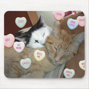 Valentintagskatzen Mousepad