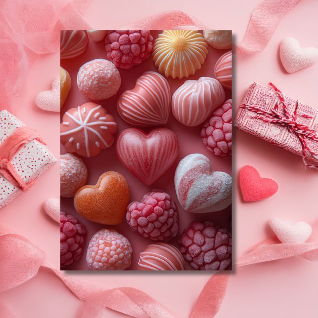 Valentinus Gruß in rosa Herzform Karte (Von Creator hochgeladen)