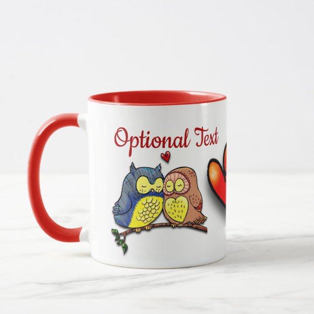 Valentinus Owls Couple Tasse (Links)