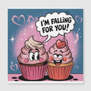 Valentinus rosa Cupcake Magnetkarte