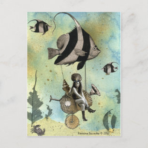 Valenzia und ihr Angelfish Racer Postkarte