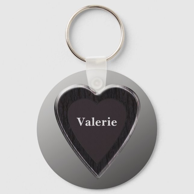 Valerie Heart Keychain von 369MyName Schlüsselanhänger (Vorderseite)