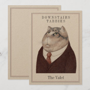 VALET CAT 12x18 Flat Card + Text (auf Kraft) Feiertagskarte