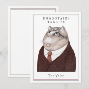 VALET CAT 4.5x6.25 Flachkarte + Text Feiertagskarte