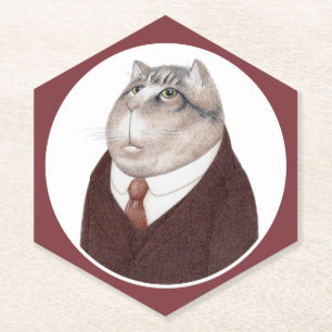 VALET CAT Pointy Hexagon Paper Untersetzer