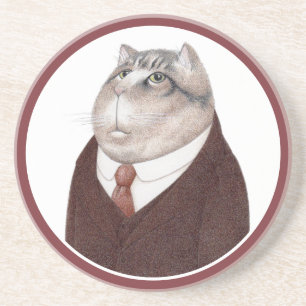 VALET CAT Round Sandstone Untersetzer