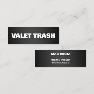 Valet Trash Mini Visitenkarte