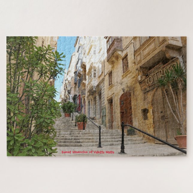 Valetta Streetscape Malta Jigsaw Puzzle (Horizontal)