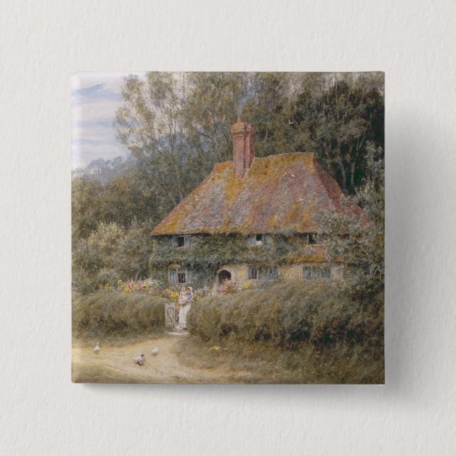 Valewood Bauernhof unter Blackwood, Surrey Button (Vorderseite)