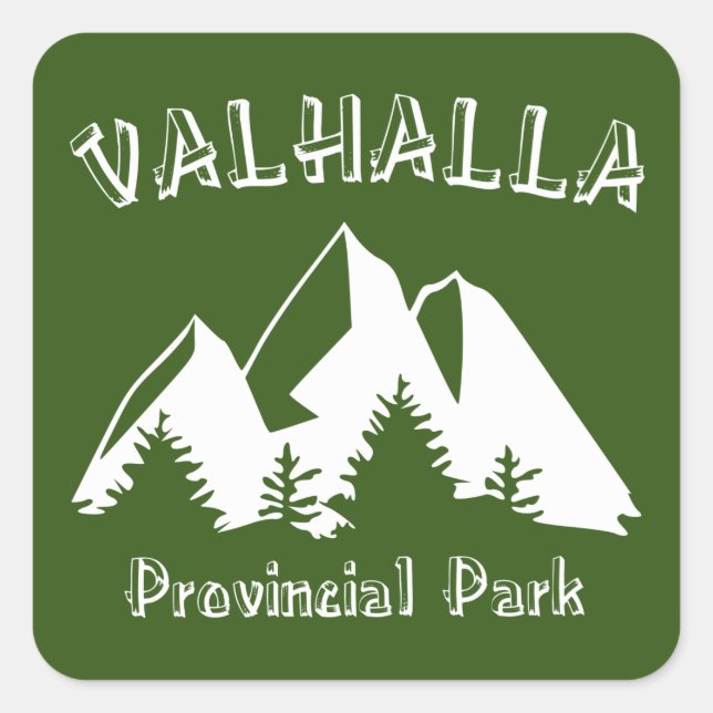 Valhalla Provincial Park Quadratischer Aufkleber (Vorderseite)