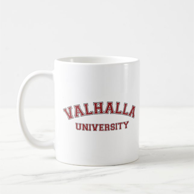 Valhalla Uni Uni Ring Cycle Schule rot Kaffeetasse (Links)