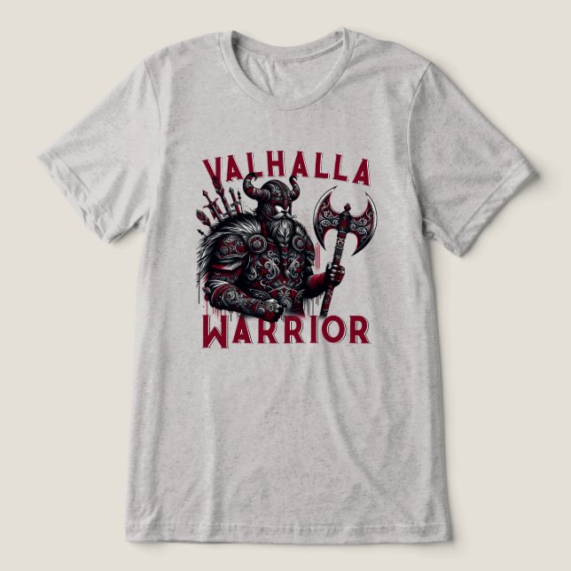 Valhalla Warrior Tri-Blend Shirt (Design Vorderseite)