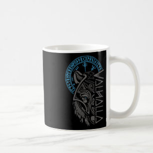 Valhalla Wolf Mask Odin Runes Norse Comp Viking Kaffeetasse