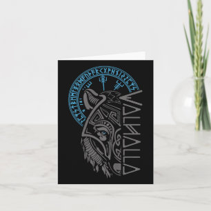 Valhalla Wolf Mask Odin Runes Norse Comp Viking Karte