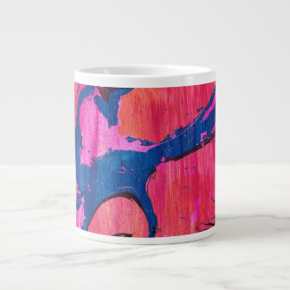 Valiant 1 Rot Blau Ebru Style Abstrakter Trinkbech Jumbo-Tasse