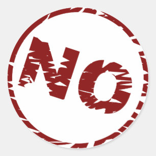 Validierungssymbol - NO - Aufkleber