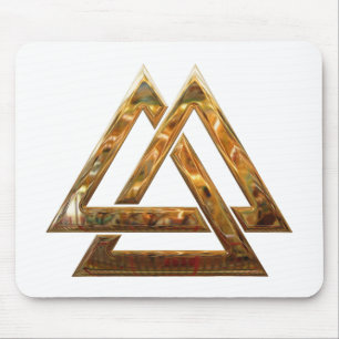 Valknut - Gold Mousepad