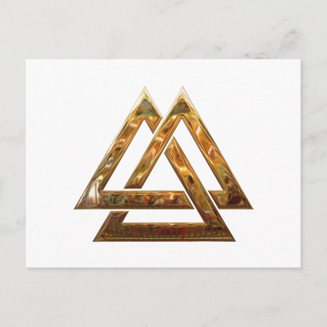 Valknut - Gold Postkarte (Vorderseite)