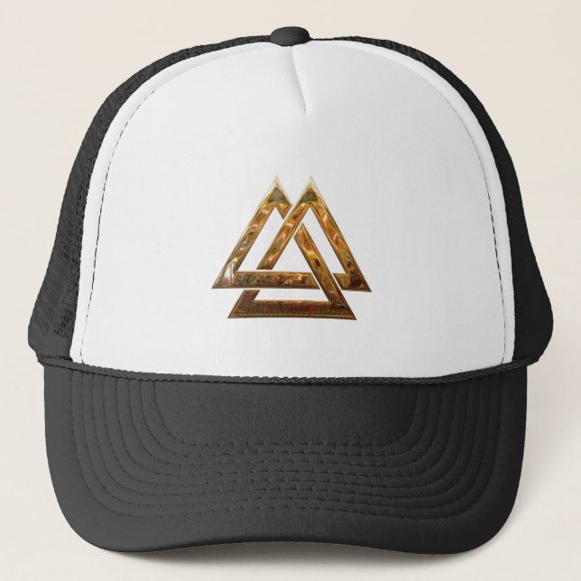 Valknut - Gold Truckerkappe (Vorderseite)