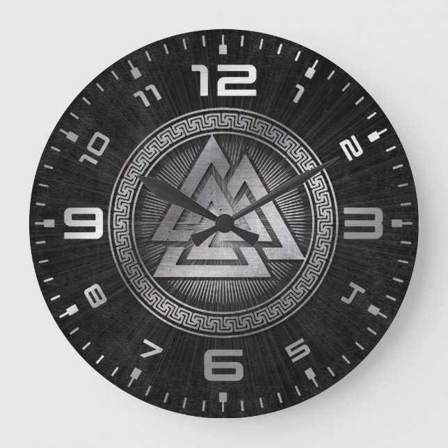 Valknut Große Wanduhr (Vorderseite)