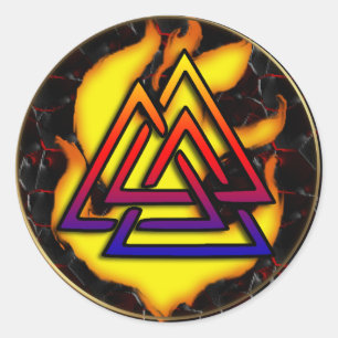 Valknut Runder Aufkleber
