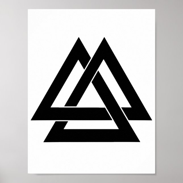 Valknut - Schwarz Poster (Vorne)
