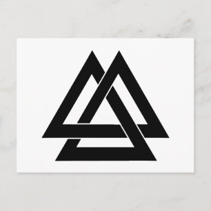 Valknut - Schwarz Postkarte