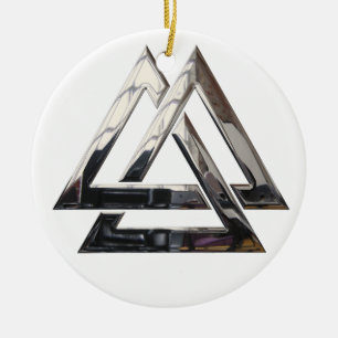 Valknut - Silber Keramikornament