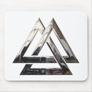 Valknut - Silber Mousepad