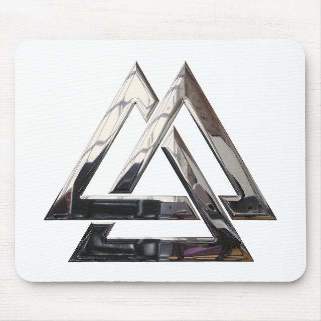Valknut - Silber Mousepad (Vorne)
