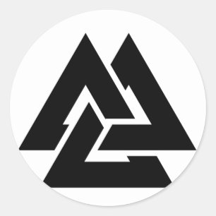 Valknut Symbol triquetra Runder Aufkleber