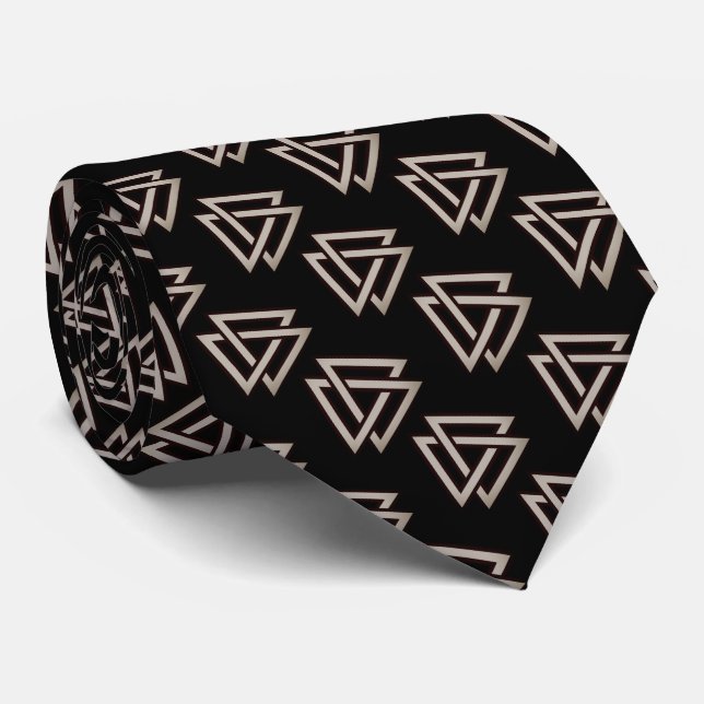Valknut-Symbolvariante Krawatte (Gerollt)