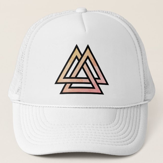 Valknut-Symbolvariante Truckerkappe (Vorderseite)