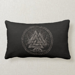 Valknut und Baum des Lebens Yggrdrasil Lendenkissen