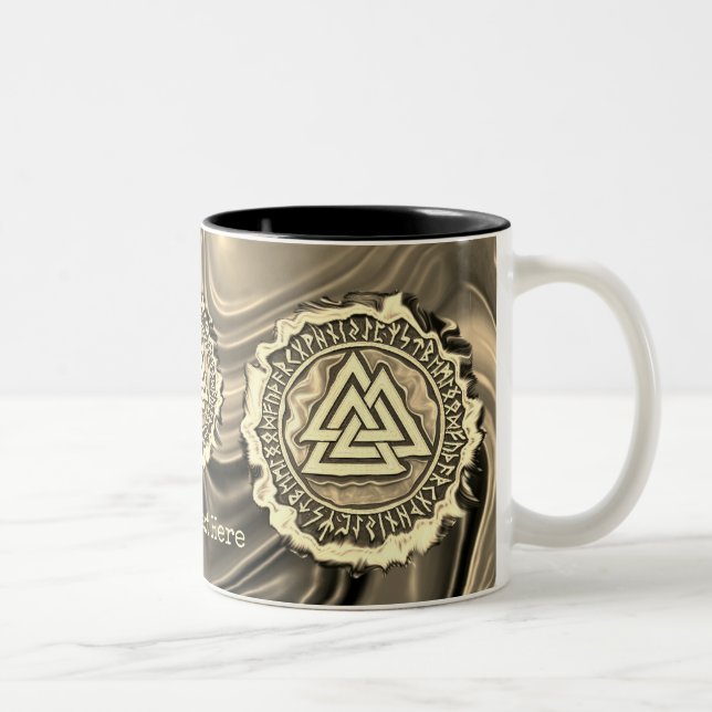 Valknut (vertrocknet) zweifarbige tasse (Rechts)