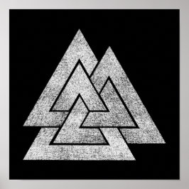 Valknut Viking Design Poster
