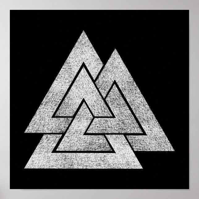 Valknut Viking Design Poster (Vorne)