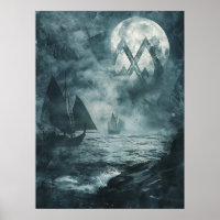 Valknut Viking Ships Samhain Halloween Nordic