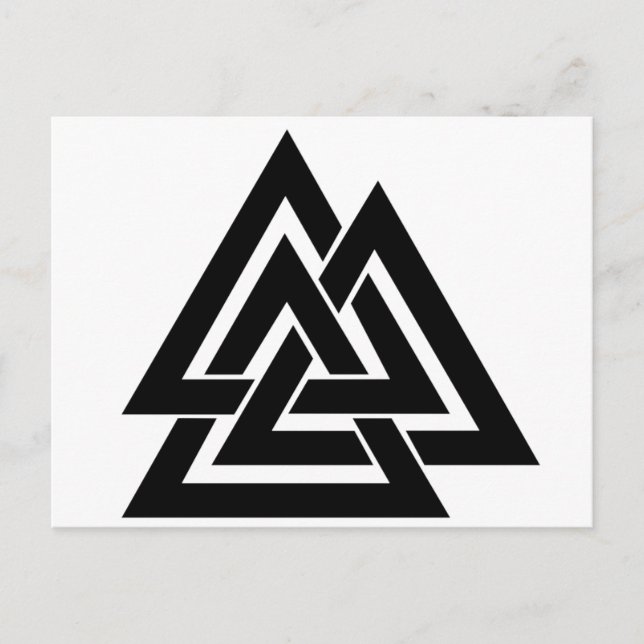 Valknut Viking Skandinavier-nordisches Postkarte (Vorderseite)