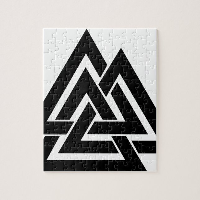 Valknut Viking Skandinavier-nordisches Puzzle (Vertikal)