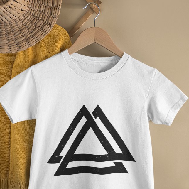 Valknut Viking Triangle Art Baby T-shirt (super soft so cozy and look cool printed baby t-shirt.)