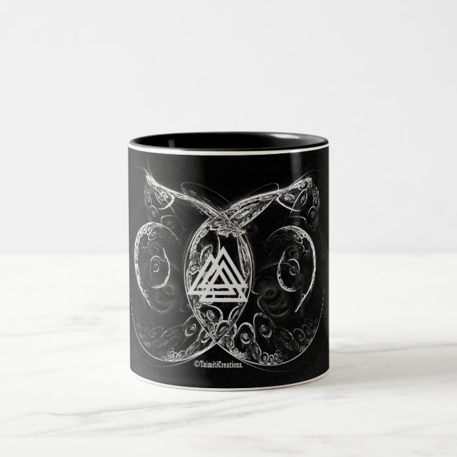 VALKNUT. Vikings Anheben Zweifarbige Tasse (Mittel)