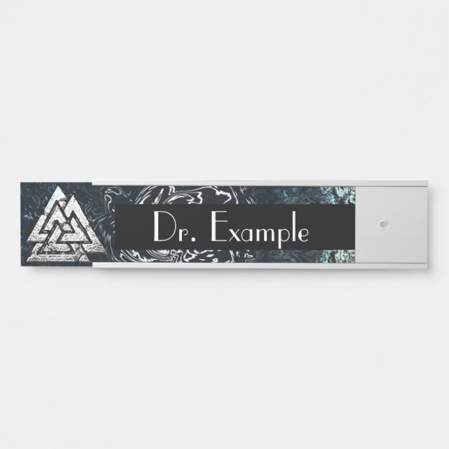 Valknut~ (Wavy) Türschild (Vorderseite )