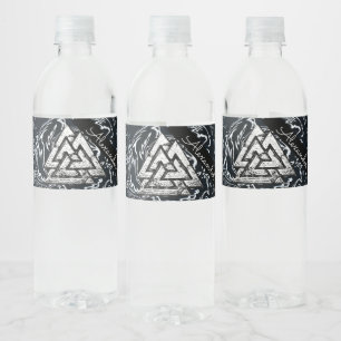 Valknut~ (Wavy) Wasserflaschenetikett